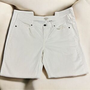 J. Crew | EUC Women’s White Corduroy Pants | Size 29 | Slim Straight Fit
